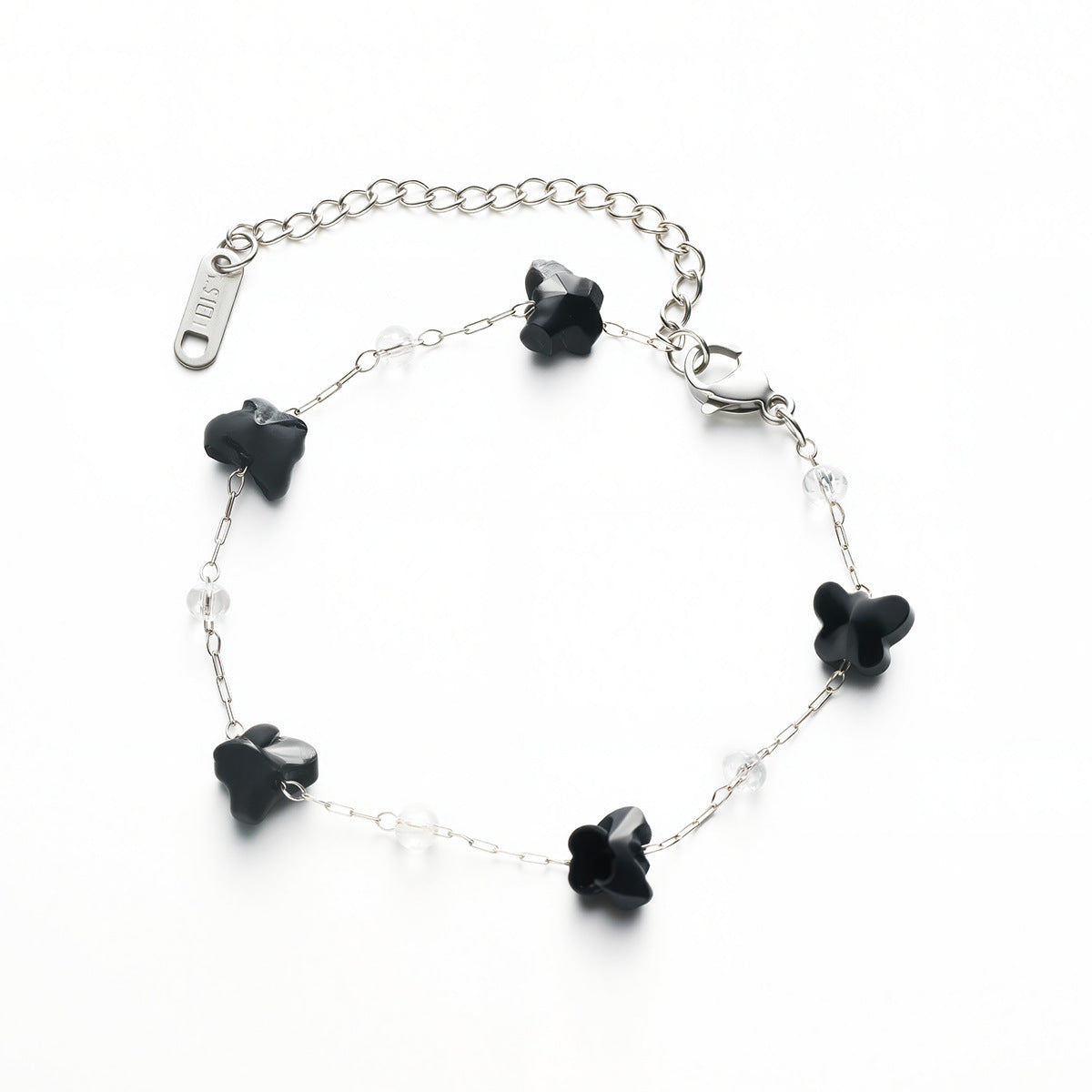 Women's Obsidian Butterfly Titanium Steel Bracelet — Non-Fading