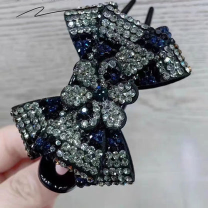 Leopard print butterfly three-tooth grab clip hair accessories