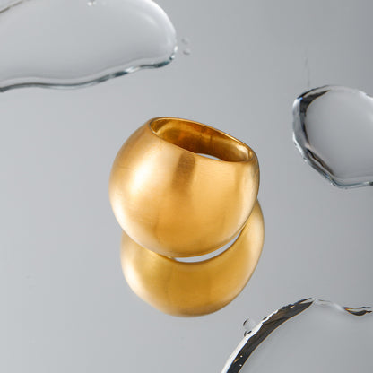 Frosted brushed ring