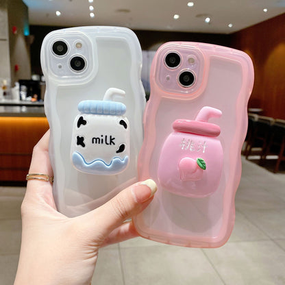 Apple 15PRO Wavy Drink Holder iPhone 12 Soft TPU Case