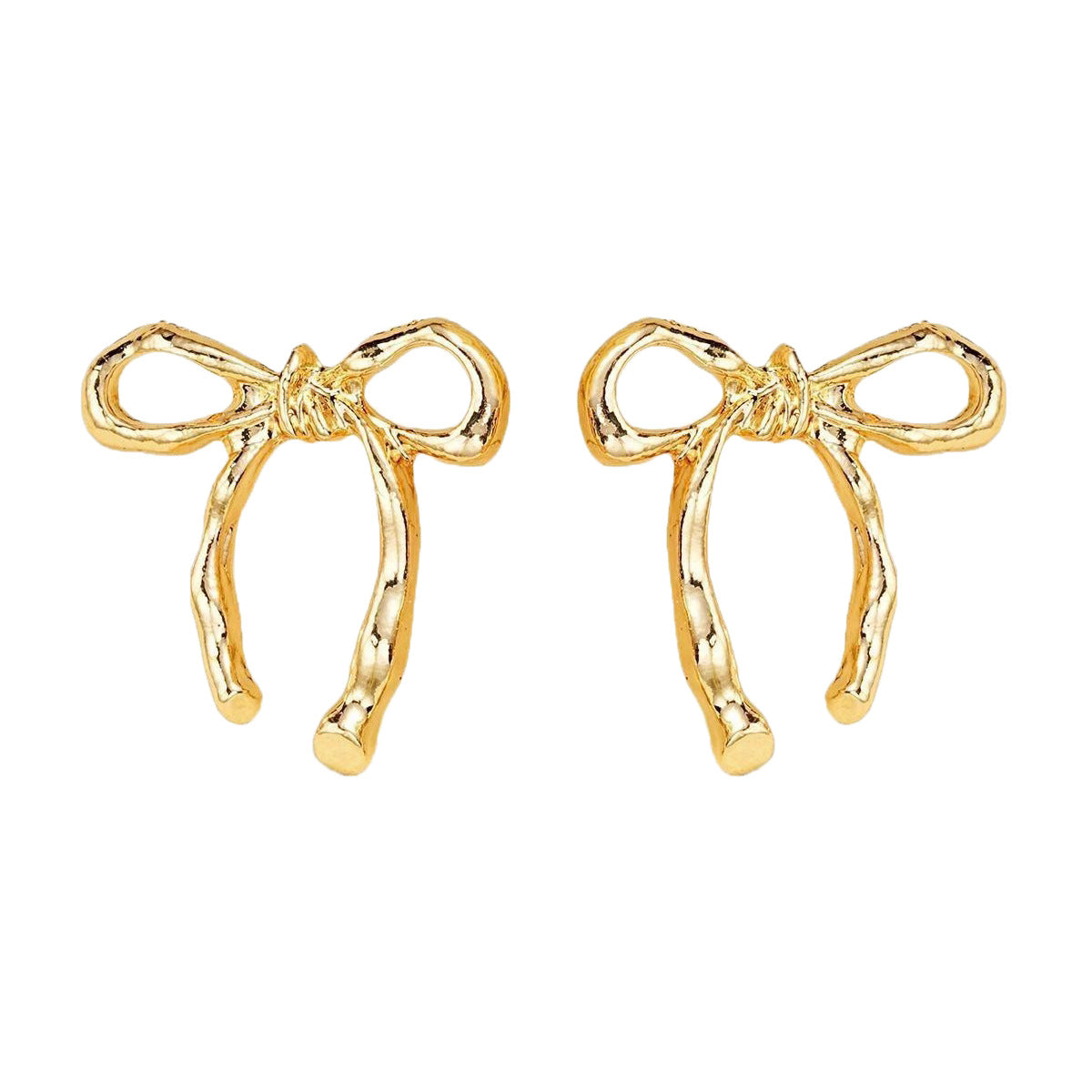 Hollow Bow Stud Earrings