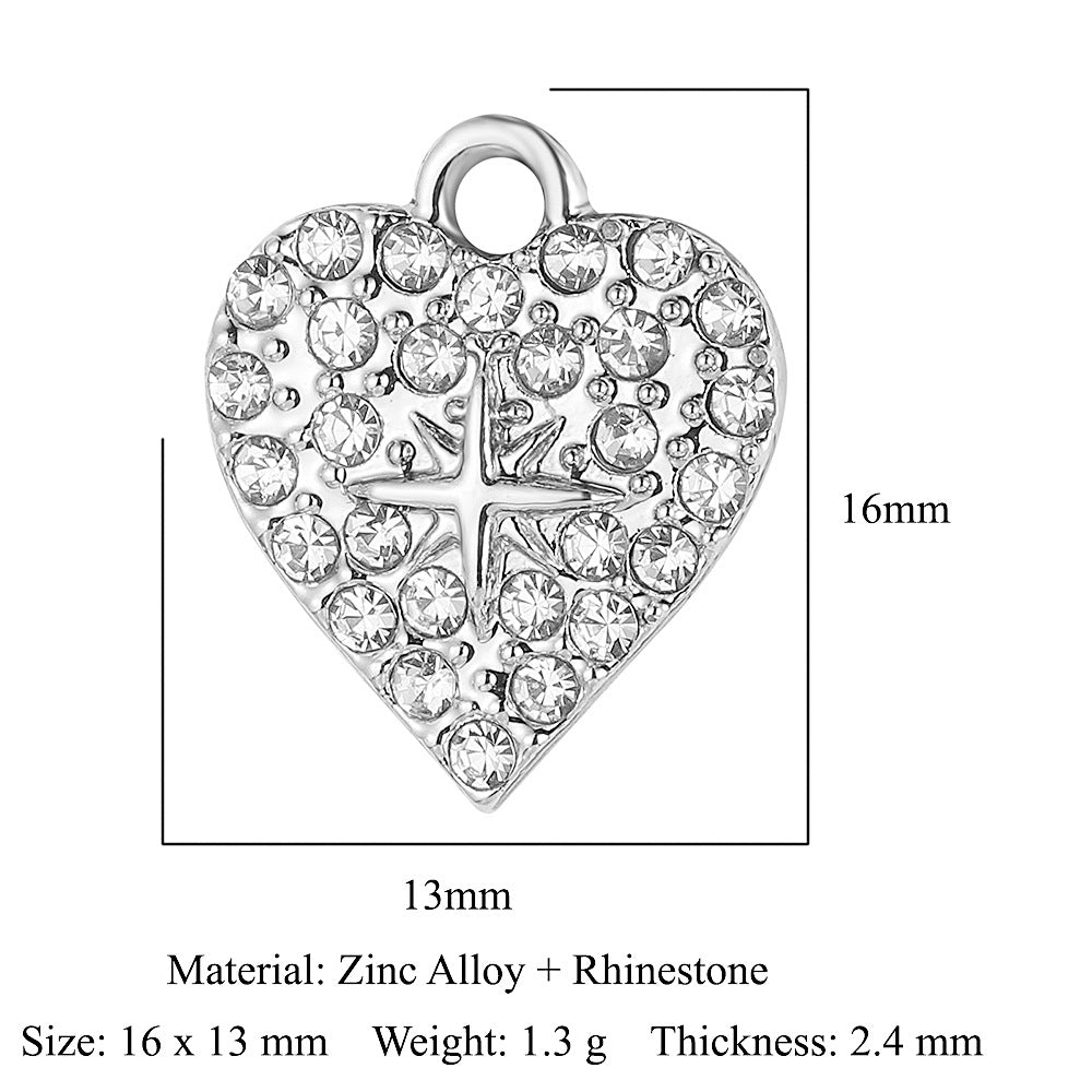 5pcs/bag, alloy necklace, earrings and pendant.