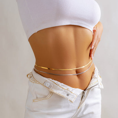 Body Chain Metal Cross Tassel Waist Chain