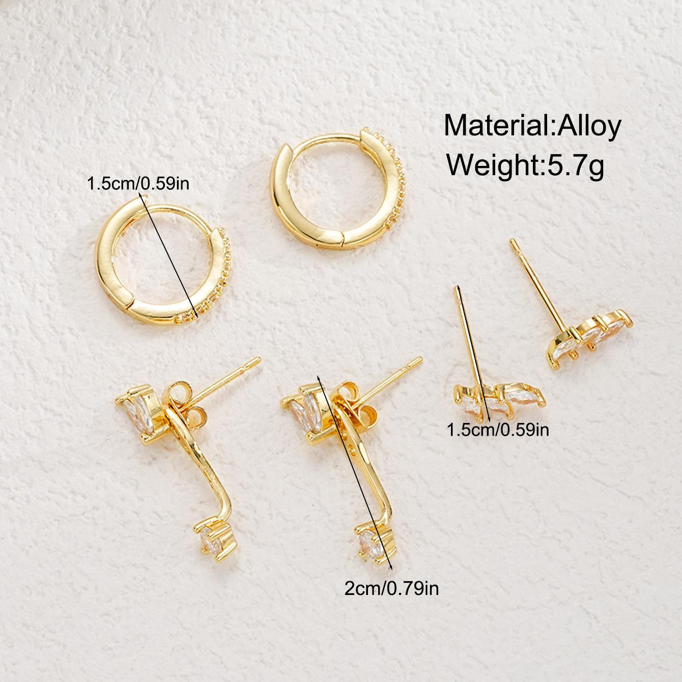 Zircon Circle Hoop Earrings