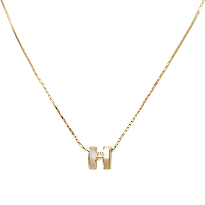 3D "H" Light-Luxury Versatile Collarbone Necklace