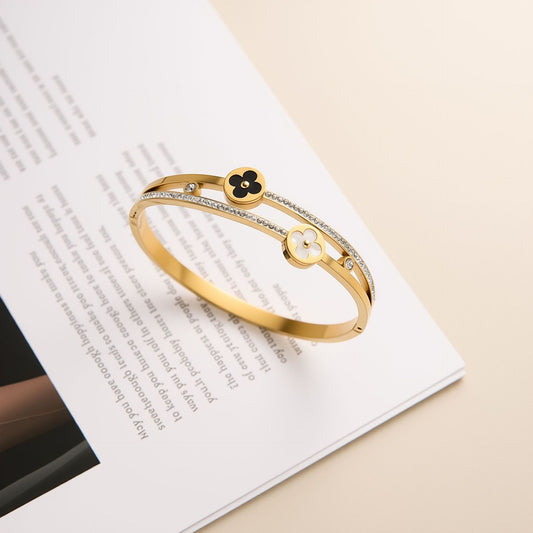 Titanium Steel Four-Leaf Clover Bracelet