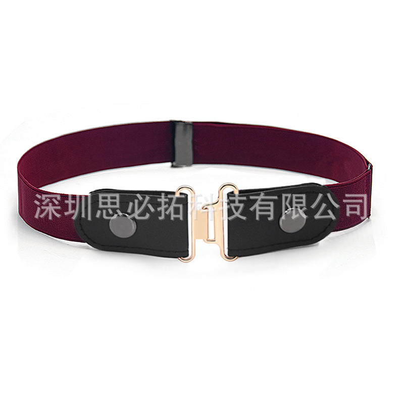 Braided leather button belt