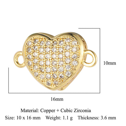 Copper zircon DIY jewelry accessories dripping love