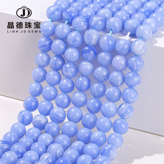 Synthetic blue-purple agate loose beads