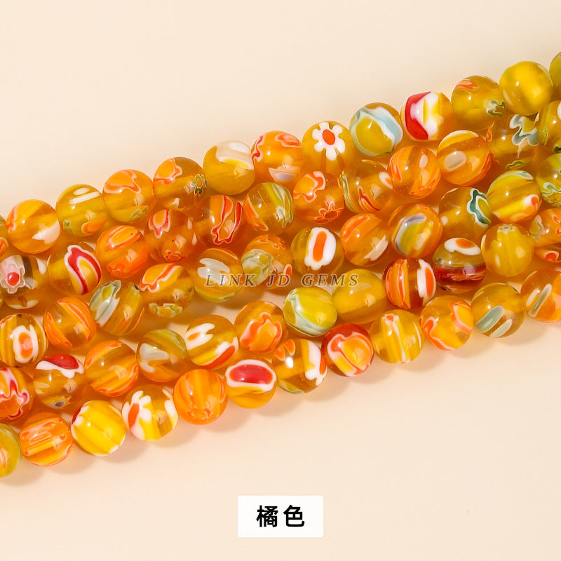 Perlas sueltas de pétalos esmaltados de colores de 6/8/10 mm 