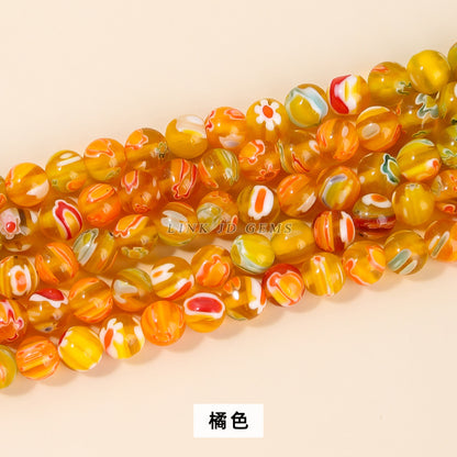 Perlas sueltas de pétalos esmaltados de colores de 6/8/10 mm 