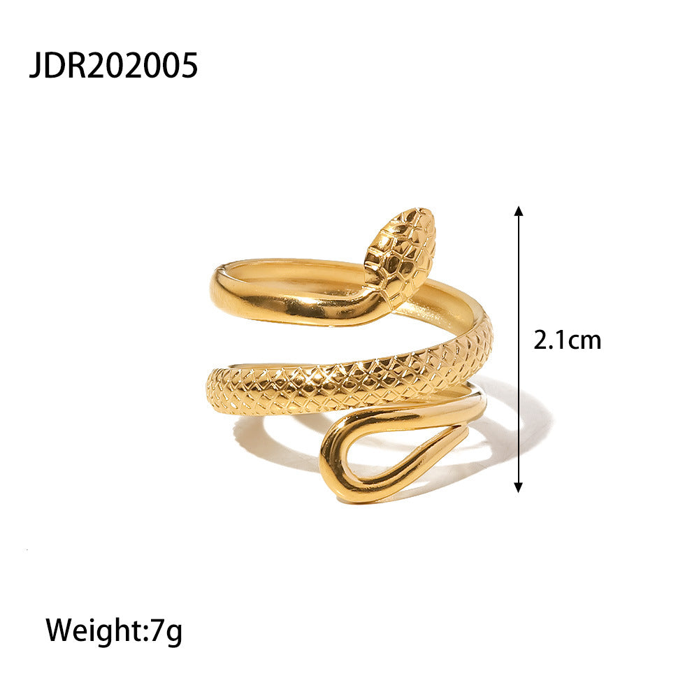 Diamond snake ring