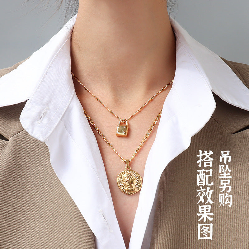 18K Gold Plated Titanium Steel Chain Necklace