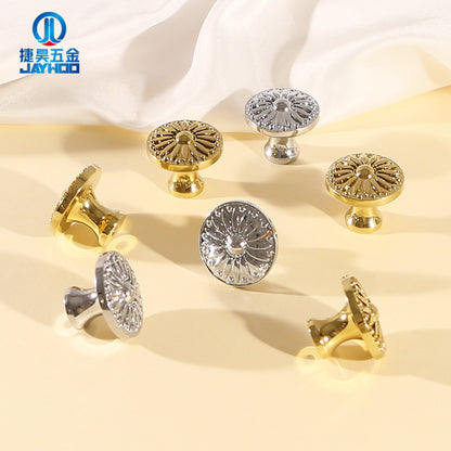 Electroplated round brass handle