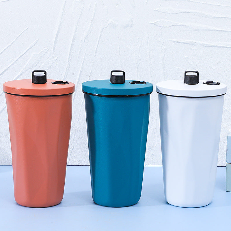 Gradient Diamond-Shaped Cola Cup with Straw