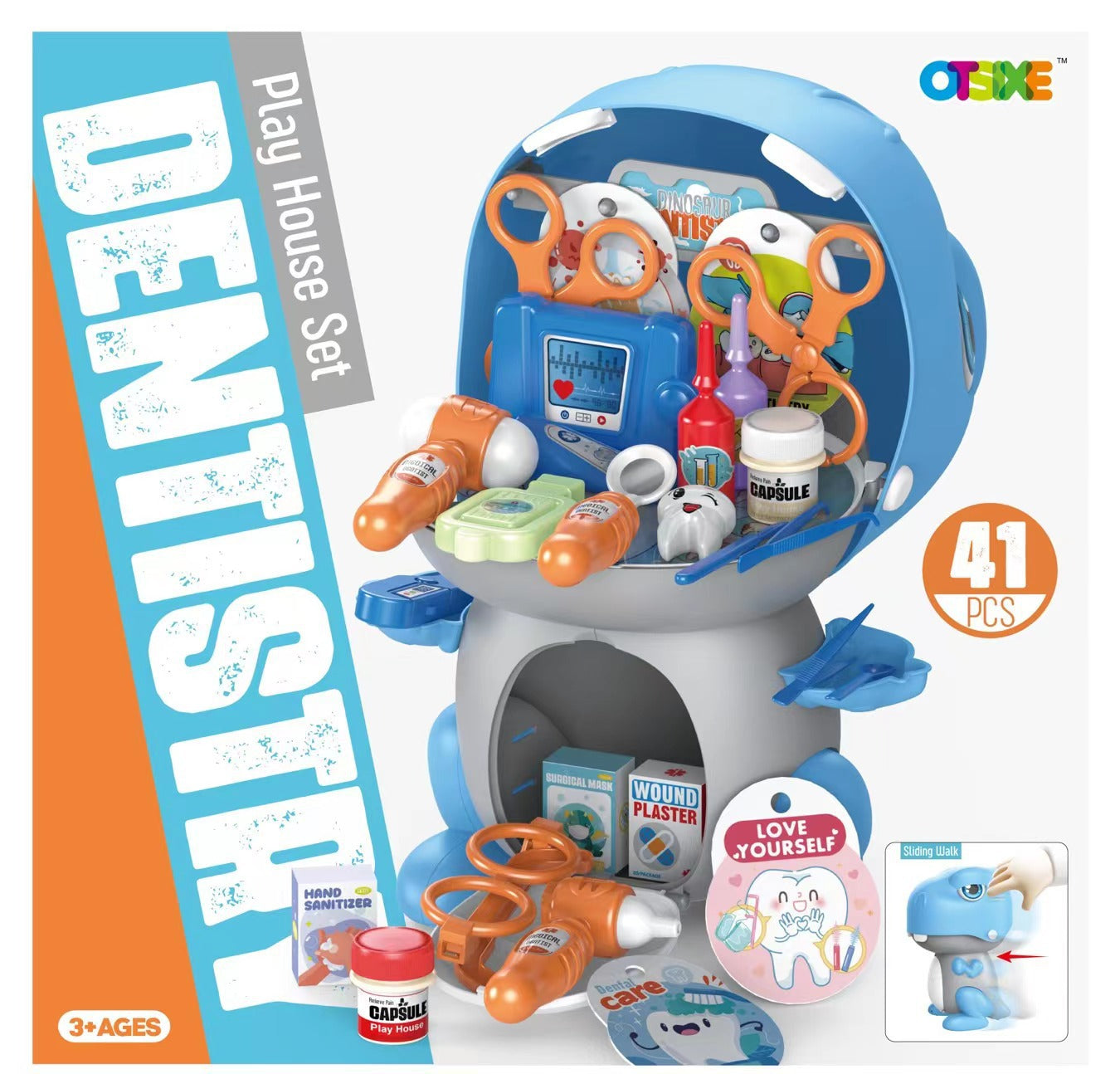 Children's Pretend Play Kitchen Toy Set: Girls' Cooking Rice Cooking Kitchen Utensil Tableware Dinosaur Storage Set