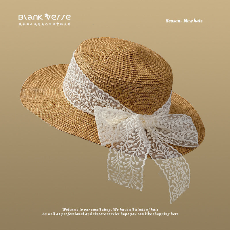 Handcrafted Lace Straw Hat