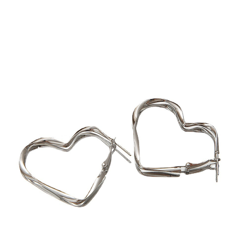 Hollow Heart Drop Earrings