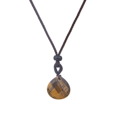 Pingente ajustável em forma de triângulo facetado de cristal 