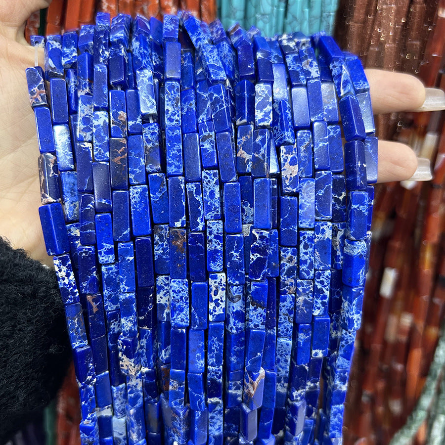 4*13mm long crystal agate cube special shaped beads