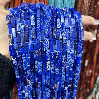 4*13mm long crystal agate cube special shaped beads