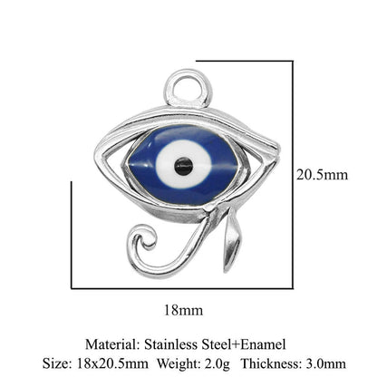 3 pcs/bag stainless steel peach heart oval water drop eye pendant