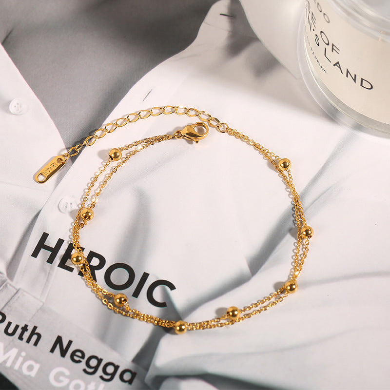 Double transfer bead anklet