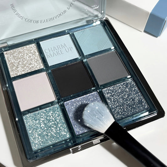 9-Color Glass Eyeshadow Palette
