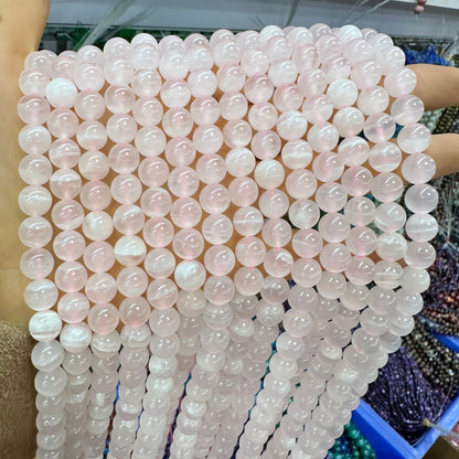 Cuentas de cristal de calcita natural de 6-10 mm 