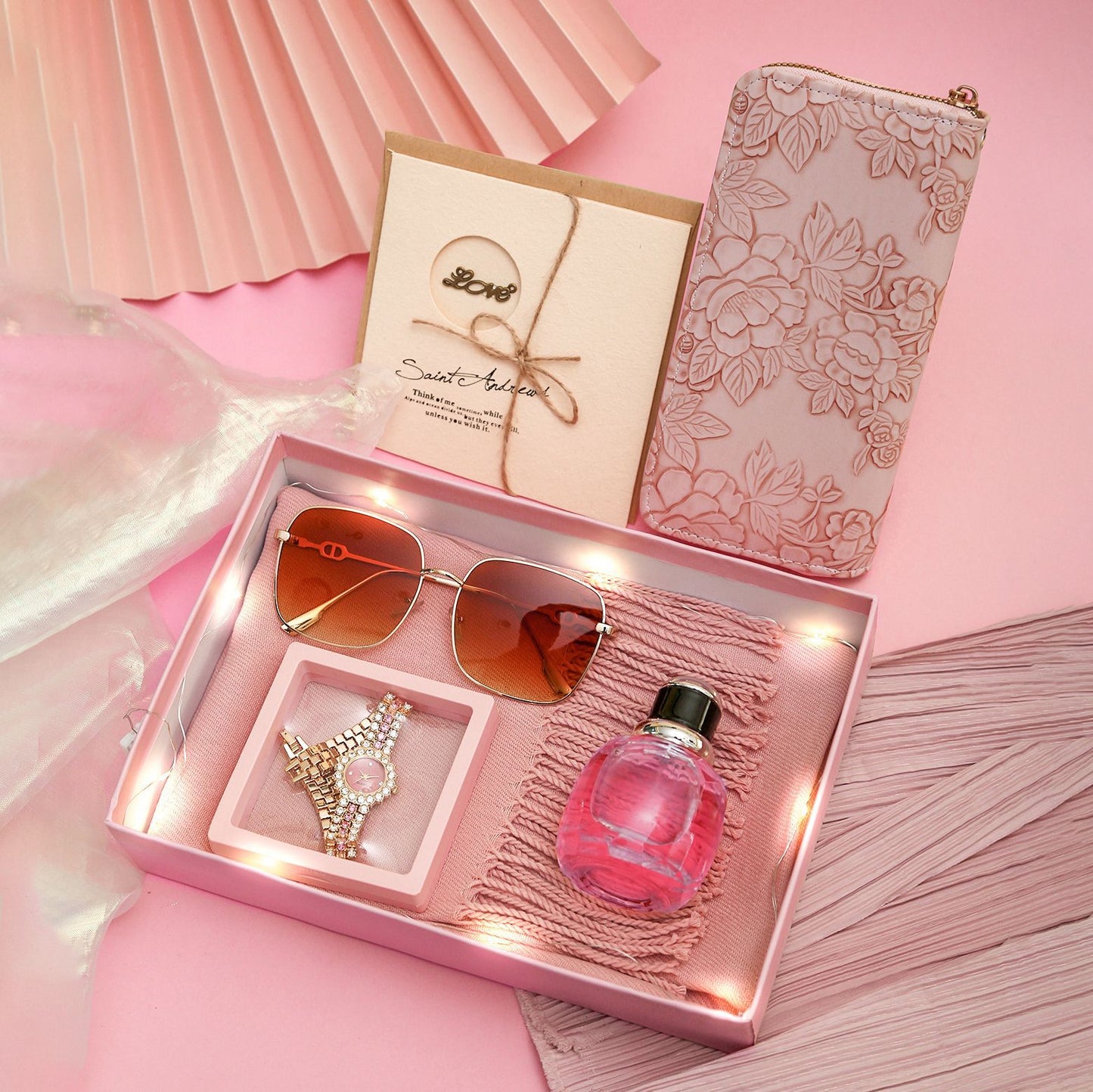 Diamond Quartz Watch Bracelet 7-piece Set