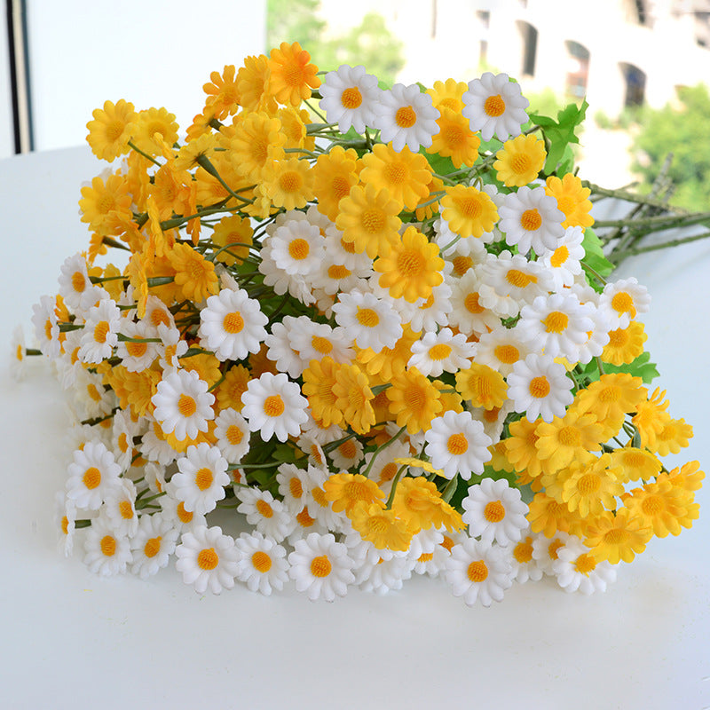 30 small daisy artificial flowers chamomile cosmos