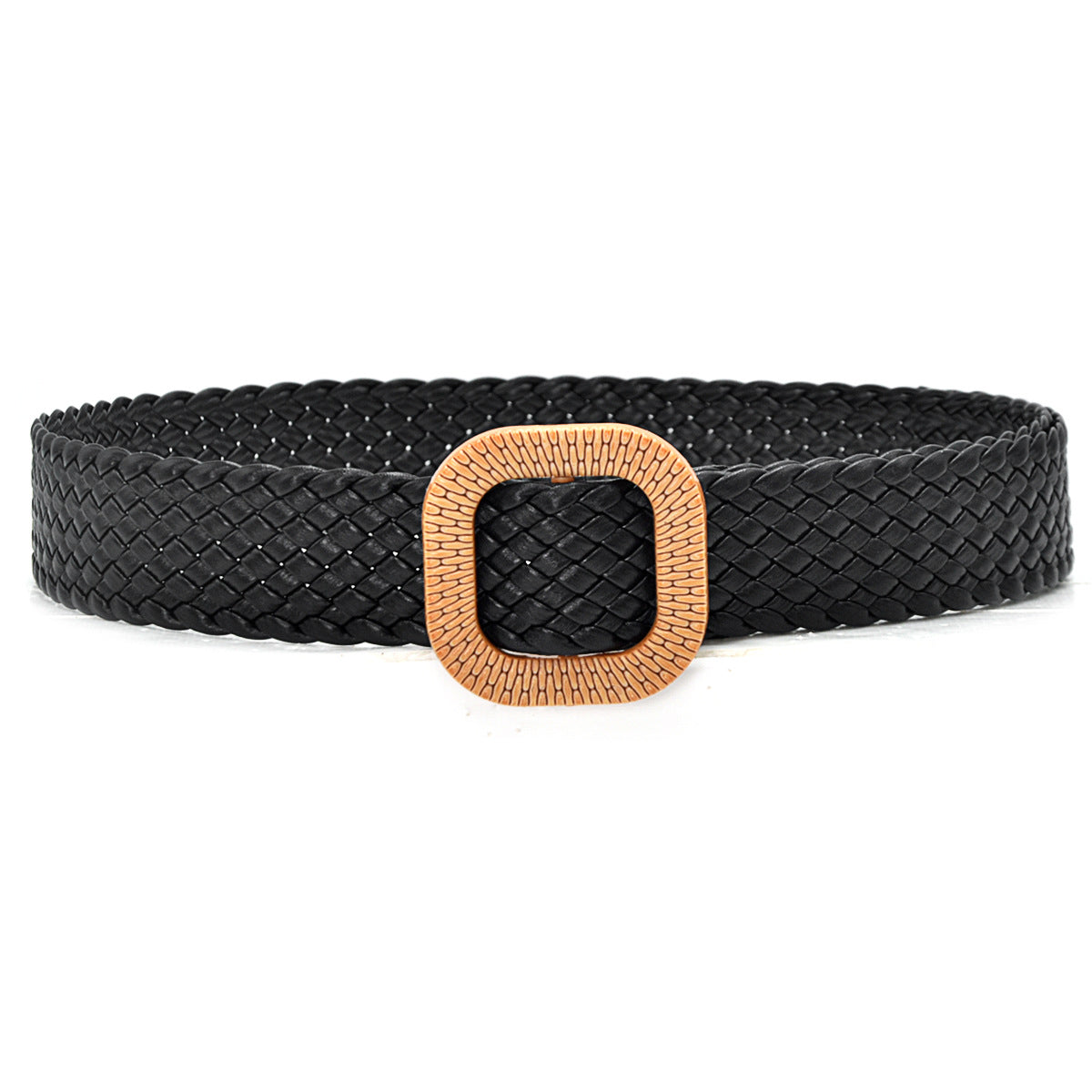 Colorful Round Buckle Belt Versatile Braided