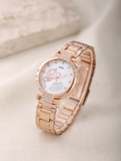 Butterfly Set Diamond English Ladies Watch