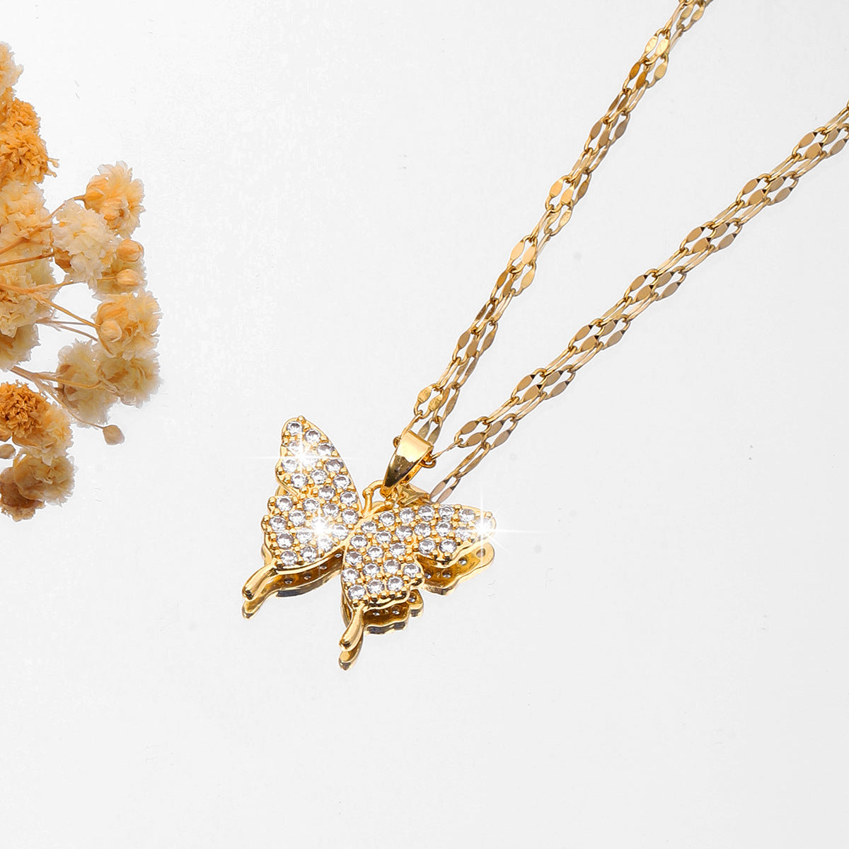 Titanium Steel Copper Pendant Necklace