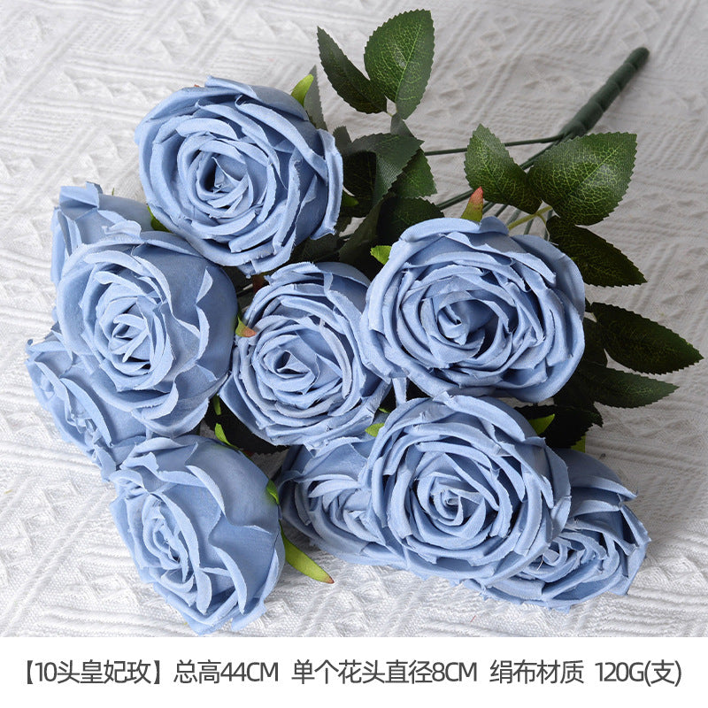 Artificial flowers blue series flowers plastic flowers wholesale