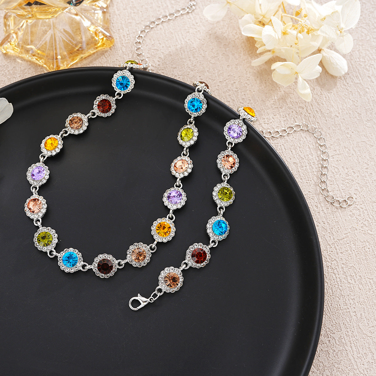 Zircon Bracelet Necklace Set