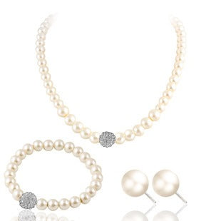 Bridal Faux Pearl Jewelry Set