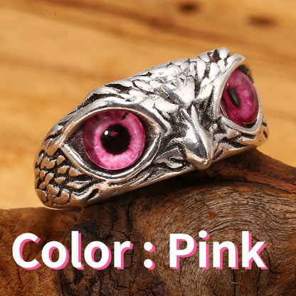 Vintage Devil's Eye Owl Ring