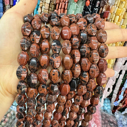 Cristal 28pcs contas de arroz hexagonais 10*14MM contas soltas 