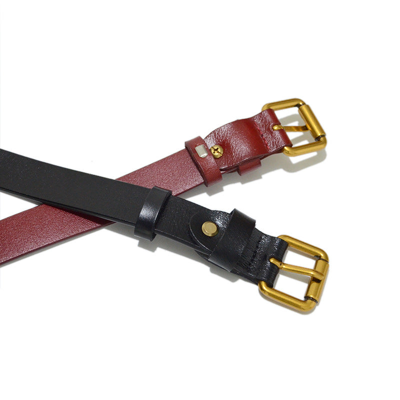 Satchel belt real cowhide