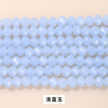 Colored crystal glass flat beads loose beads
