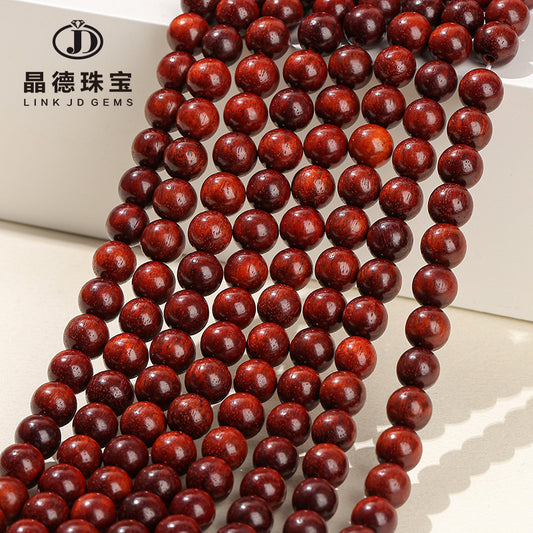 Blood sandalwood beads Zambia lobular red sandalwood beads