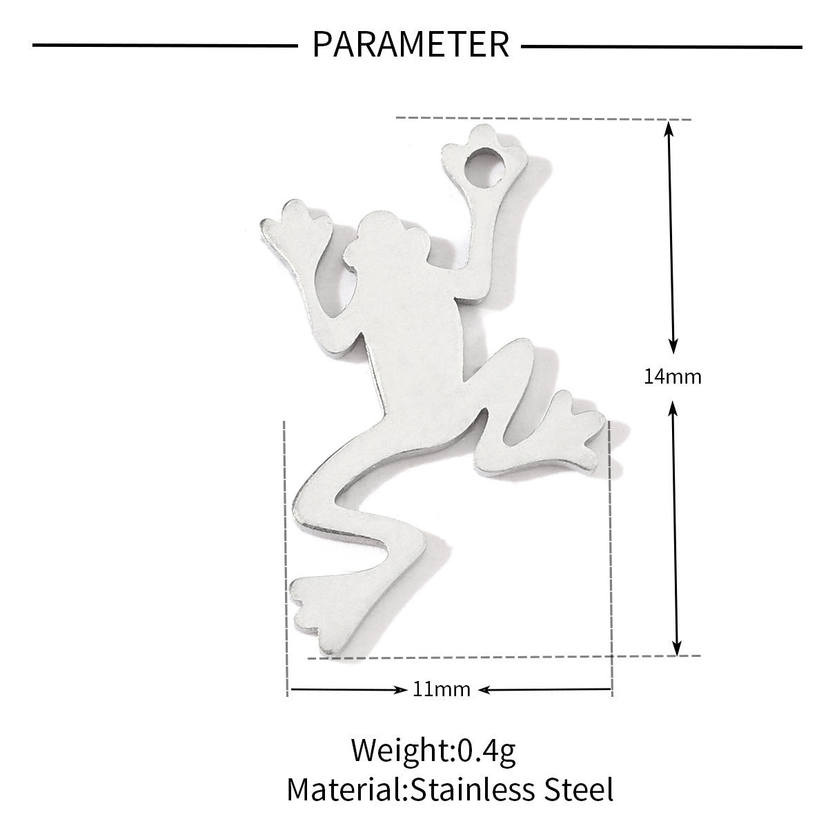 20 pcs/pack frog elephant bat titanium steel DIY pendant