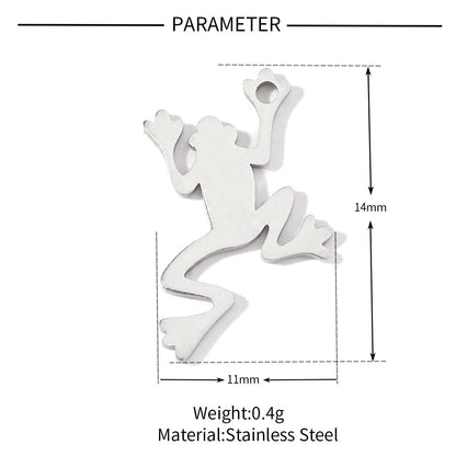 20 pcs/pack frog elephant bat titanium steel DIY pendant