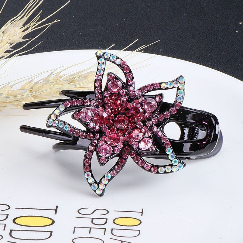 Elegant disc hair grab water drill flower headdress