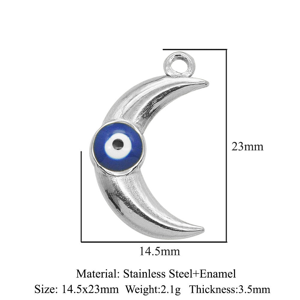 3 pcs/pack stainless steel geometric round sun eye pendant