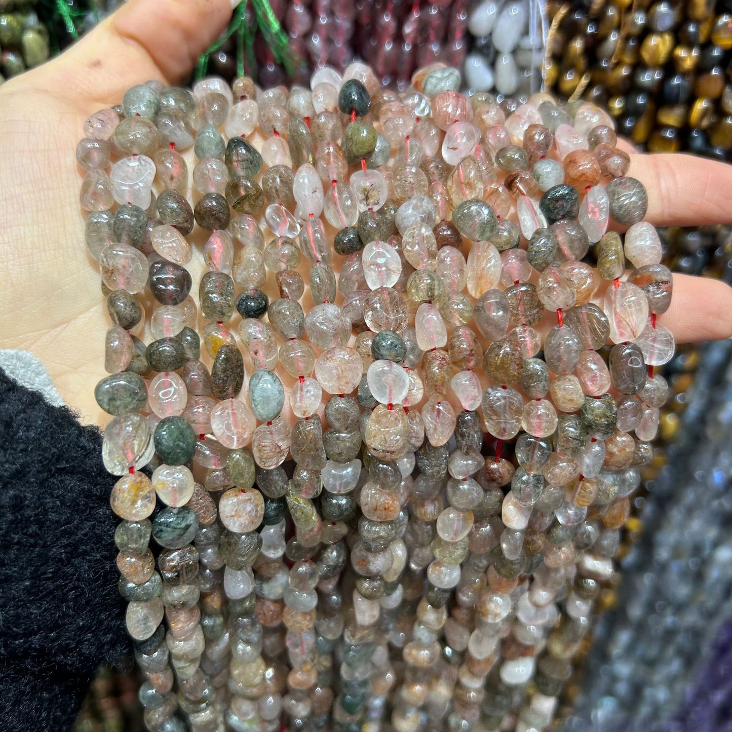 Ágata de cristal de ametista de pedra natural de 5-8 mm 