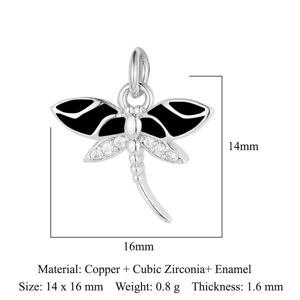 Copper Zircon Pendant Dog Claw Snake Bird Pigeon