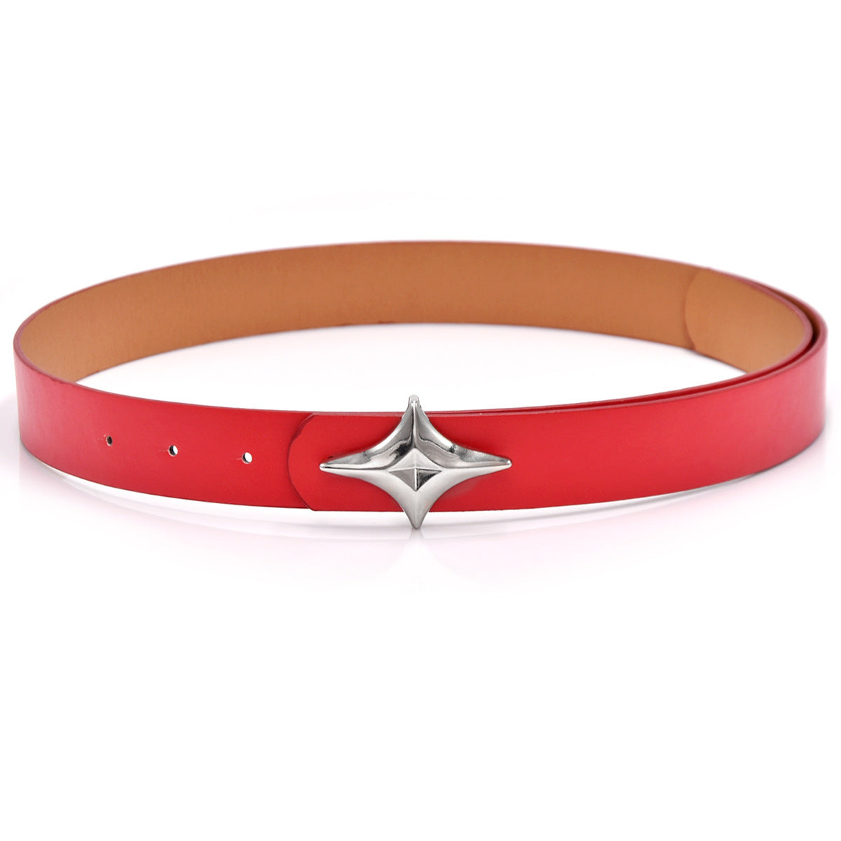 Elastic waist bright red belt
