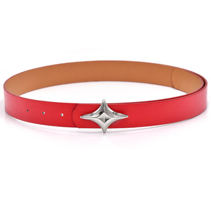 Elastic waist bright red belt
